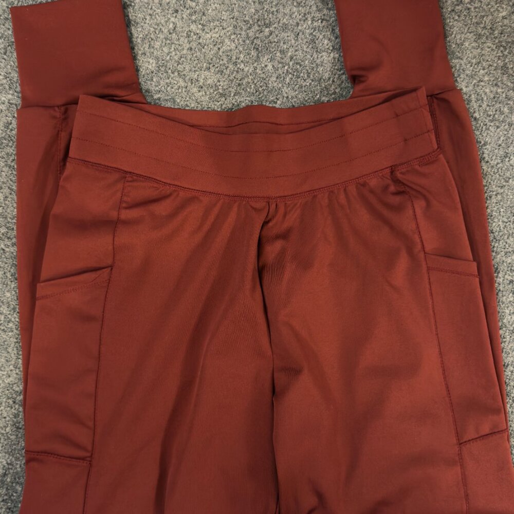 Shosho Burgundy Brick Red Joggers with Side Pockets Size Large